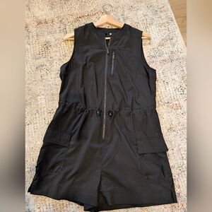 Black Sleeveless Zip-Up Jumpsuit